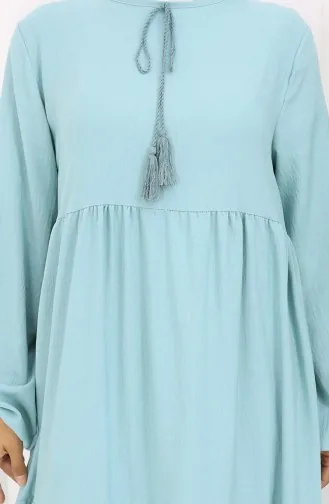 Gestuftes Kragen-Lagenkleid 4107-10 Mandelgrün 4107-10