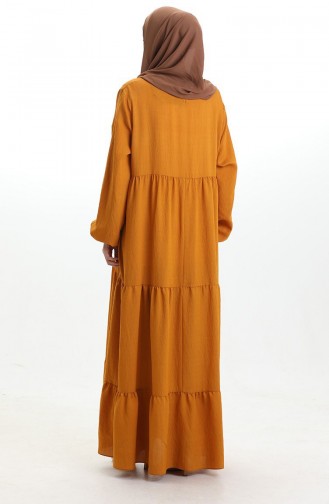 Tiered Collar Layered Dress 4107-14 Mustard 4107-14