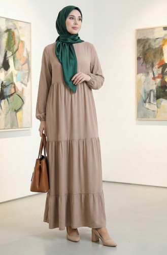 Tiered Collar Layered Dress 4107-17 Mink 4107-17