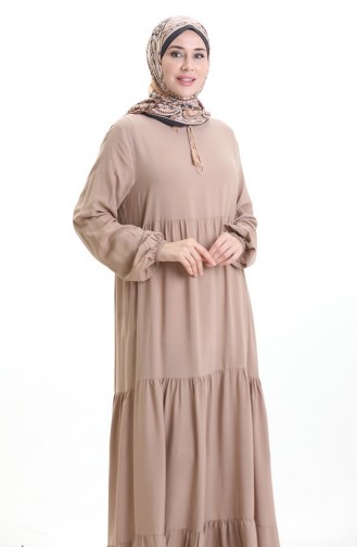 Tiered Collar Layered Dress 4107-17 Mink 4107-17