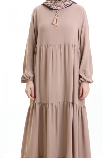 Tiered Collar Layered Dress 4107-17 Mink 4107-17