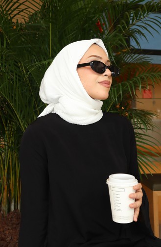 Plissee-Schal 70345-02 Ecru 70345-02