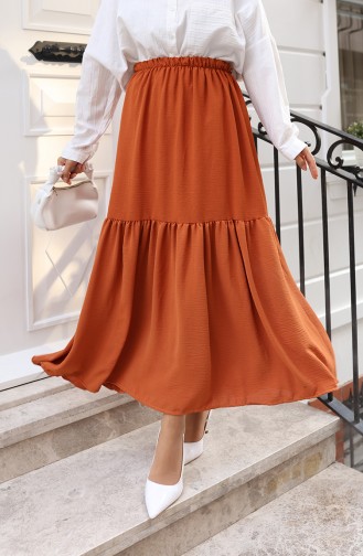 Relaxte Rok Met Elastische Tailleband 0227A-02 Beige 0227A-02