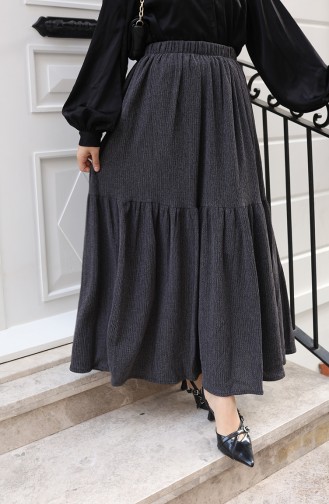 Rok Met Elastische Taille En Relaxte Pasvorm 0227C-07 Antraciet 0227C-07