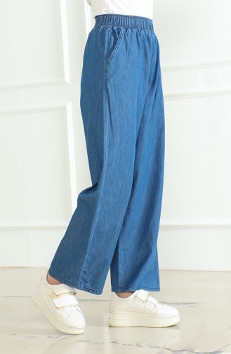 Tencel-Hose Mit Elastischem Bund 0697-01 Hellblau 0697-01