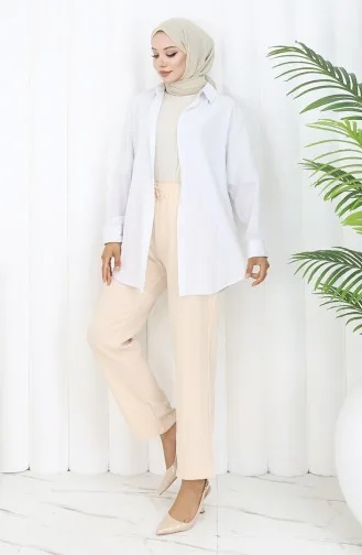 بنطلون دنيم مطاط الخصر 1793A-01 أزرق 1793A-01