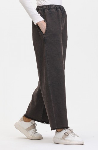 بنطلون دنيم مطاط الخصر 1793T-01 رمادي غامق 1793T-01