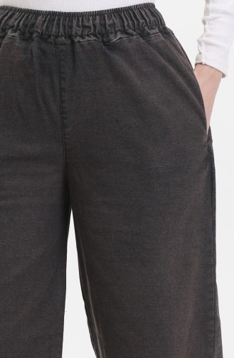 بنطلون دنيم مطاط الخصر 1793T-01 رمادي غامق 1793T-01