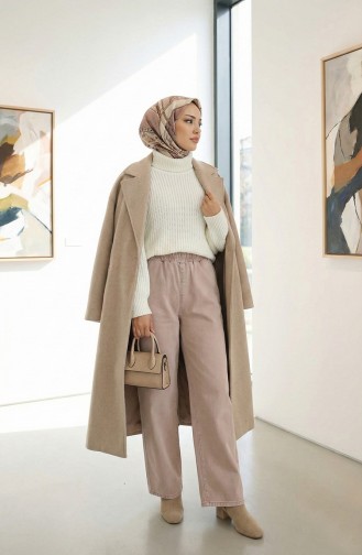 Pantalon Jeans Taille Elastique 9633-03 Poudre 9633-03