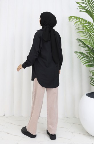 Pantalon Jeans Taille Elastique 9633-03 Poudre 9633-03