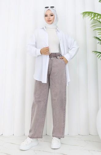 Elastic Waist Jeans 9633-04 Light Rose 9633-04