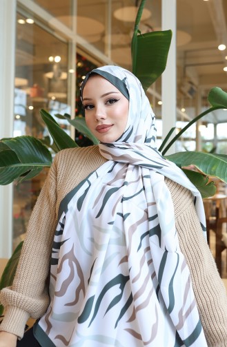 Patterned Capri Shawl 70347-07 Dark Khaki Almond Green 70347-07