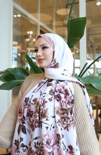 Capri-Schal Mit Blumenmuster 70349-04 Puderbraun 70349-04