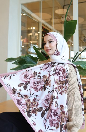 Capri-Schal Mit Blumenmuster 70349-04 Puderbraun 70349-04