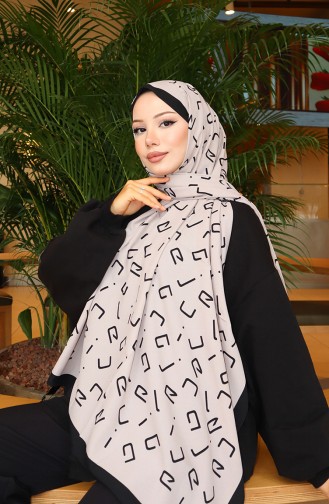 Patterned Capri Shawl 70350-01 Black Mink 70350-01