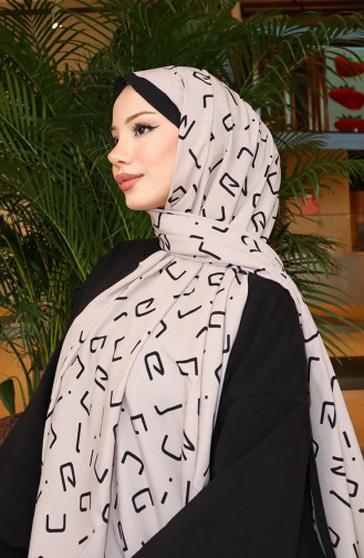 Patterned Capri Shawl 70350-01 Black Mink 70350-01