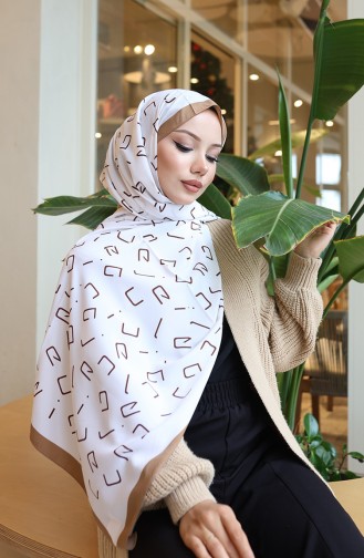 Patterned Capri Shawl 70350-04 Dark Beige Brown 70350-04