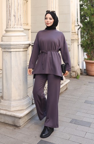 Oysho Fabric Tunic Trousers Two Piece Suit 2191-01 Anthracite 2191-01