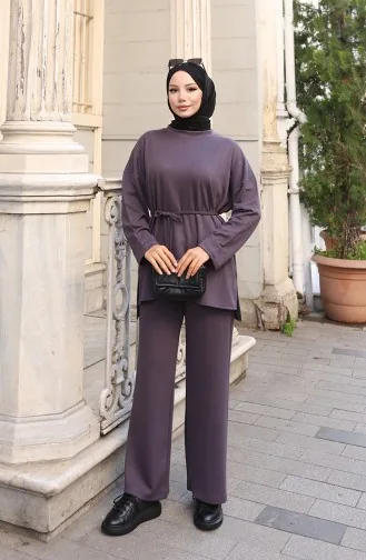 Ensemble Deux Pièces Tunique Et Pantalon En Tissu Oysho 2191-01 Anthracite 2191-01