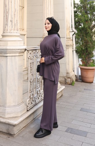 Oysho Fabric Tunic Trousers Two Piece Suit 2191-01 Anthracite 2191-01