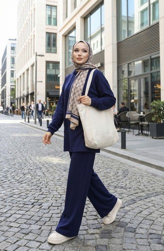 Oysho Fabric Tweedelig Hijabpak 2168-02 Marineblauw 2168-02