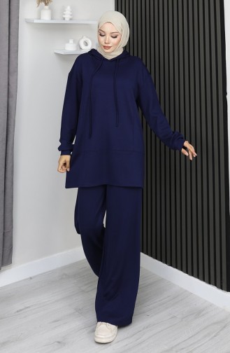 Oysho Fabric Tweedelig Hijabpak 2168-02 Marineblauw 2168-02