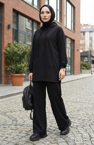 Oysho Fabric Tweedelig Hijabpak 2168-03 Zwart 2168-03