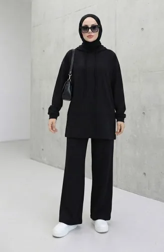 Oysho Kumaş ikili Tesettür Takım 2168-03 Siyah
