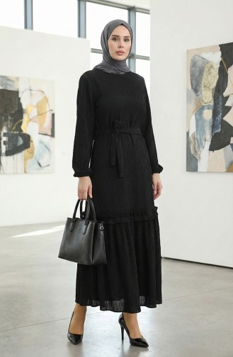 Belgüzar Jupe Robe Froncée NZR003A-03 Noir 003A-03