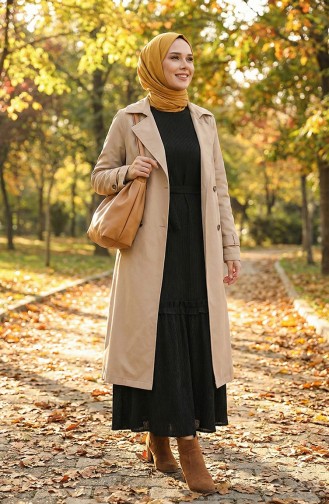 Belgüzar Jupe Robe Froncée NZR003A-03 Noir 003A-03