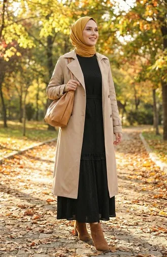 Belgüzar Jupe Robe Froncée NZR003A-03 Noir 003A-03