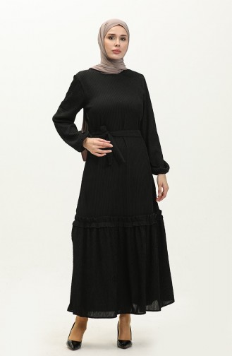 Belgüzar Jupe Robe Froncée NZR003A-03 Noir 003A-03