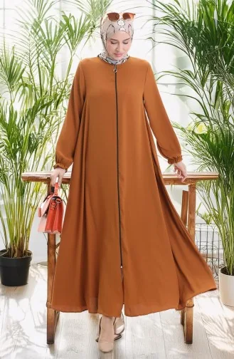 Fermuarlı Mevlana Ferace 4106-01 Hardal