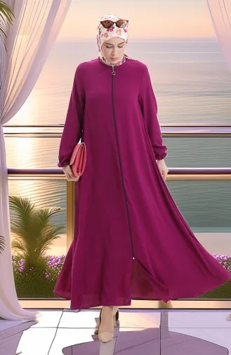 Mevlana Abaya 4106-03 Paars Met Ritssluiting 4106-03