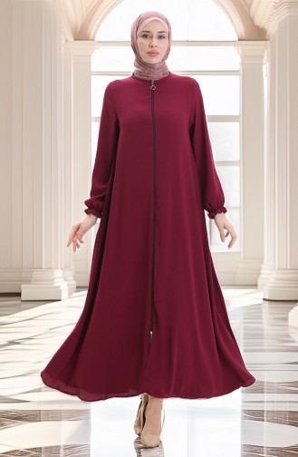 Fermuarlı Mevlana Ferace 4106-05 Bordo