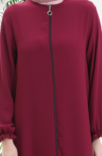 Fermuarlı Mevlana Ferace 4106-05 Bordo