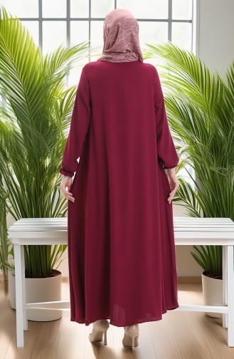 Fermuarlı Mevlana Ferace 4106-05 Bordo