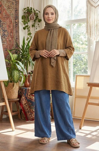 Tencel Fabric Elastic Waist Jeans 5827-02 Blue 5827-02