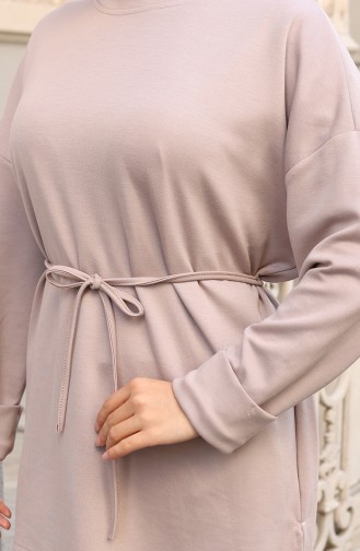 Oysho Fabric Tunic Trousers Two Piece Suit 2191-02 Mink 2191-02