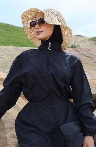 Hijab-Badeanzug Mit Tasche 2038-01 Schwarz 2038-01