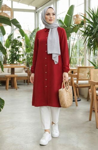 Viscose Tuniek Met Elastische Mouwen 0171-11 Rood 0171-11