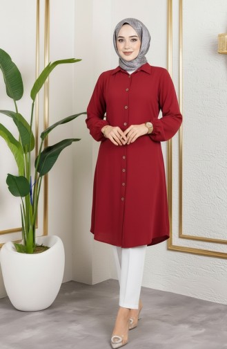 Viscose Tuniek Met Elastische Mouwen 0171-11 Rood 0171-11