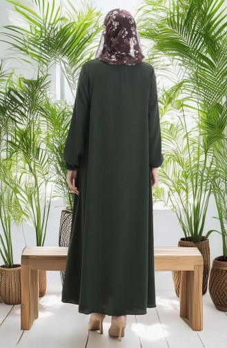 Mevlana Abaya Met Ritssluiting 4106-02 Smaragdgroen 4106-02
