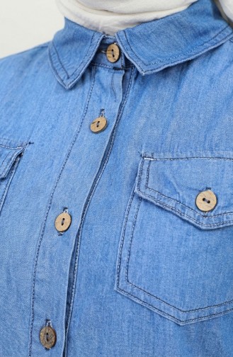Geknöpftes Jeanshemd 30341-01 Jeansblau 30341-01