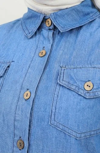 Geknöpftes Jeanshemd 30341-01 Jeansblau 30341-01