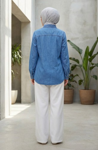 Geknöpftes Jeanshemd 30341-01 Jeansblau 30341-01