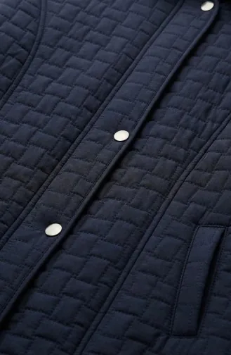 Veste Matelassée Grande Taille 6133-02 Bleu Marine 6133-02