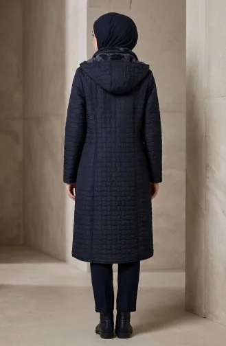 Veste Matelassée Grande Taille 6133-02 Bleu Marine 6133-02