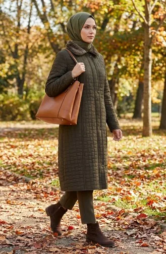 Steppjacke In Übergröße 6133-03 Khaki 6133-03