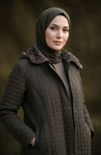 Steppjacke In Übergröße 6133-03 Khaki 6133-03